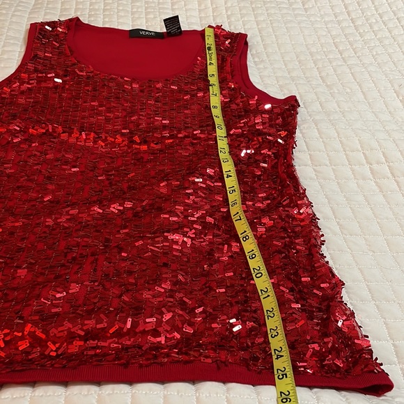 Verve red sequin shell in xl - Picture 5 of 5